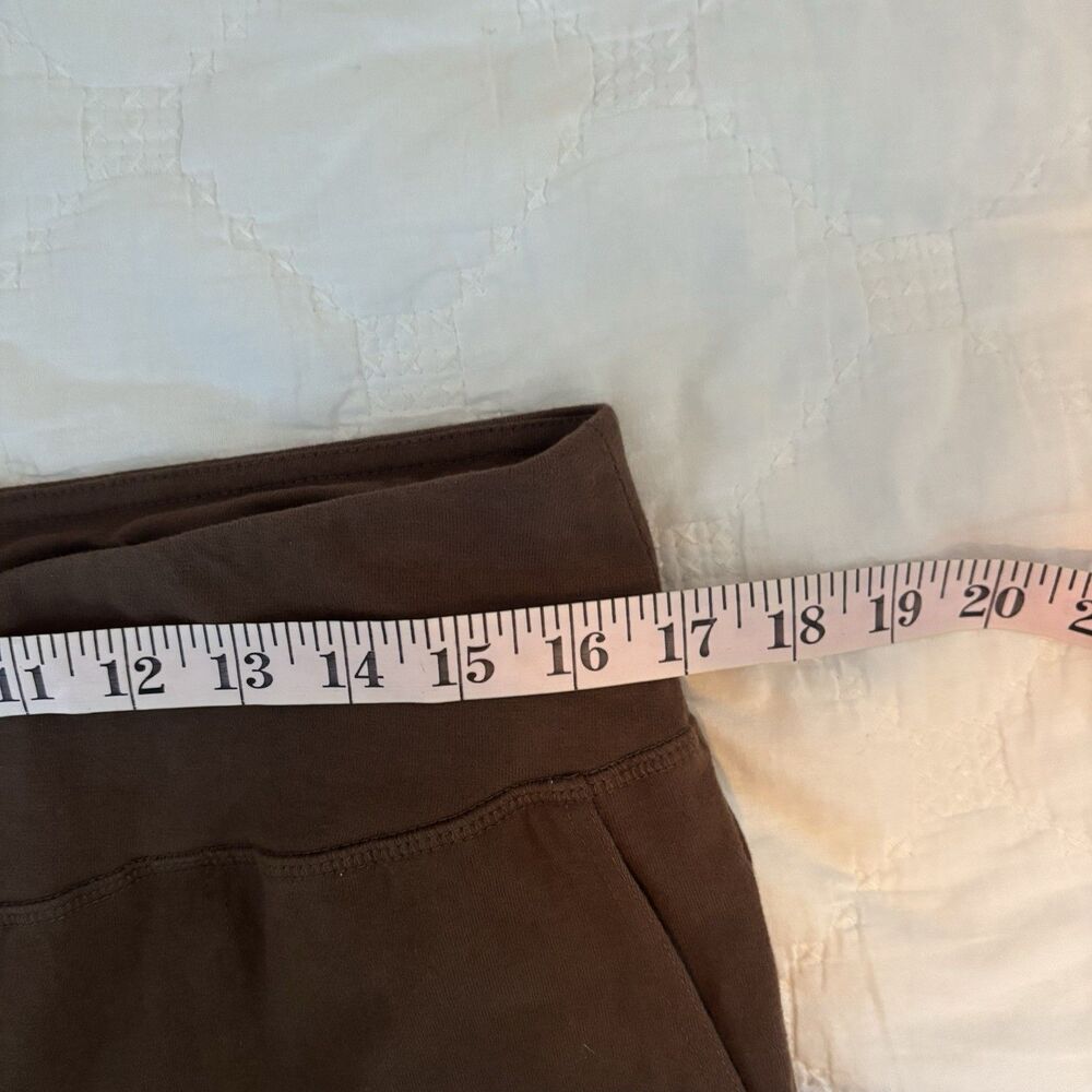 PACT Organic Cotton Wide Leg Lounge Pants XL / Brown Knit / High Rise / Comfort - Picture 7 of 9